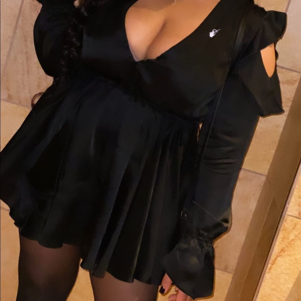 Off White Mini Black Dress
